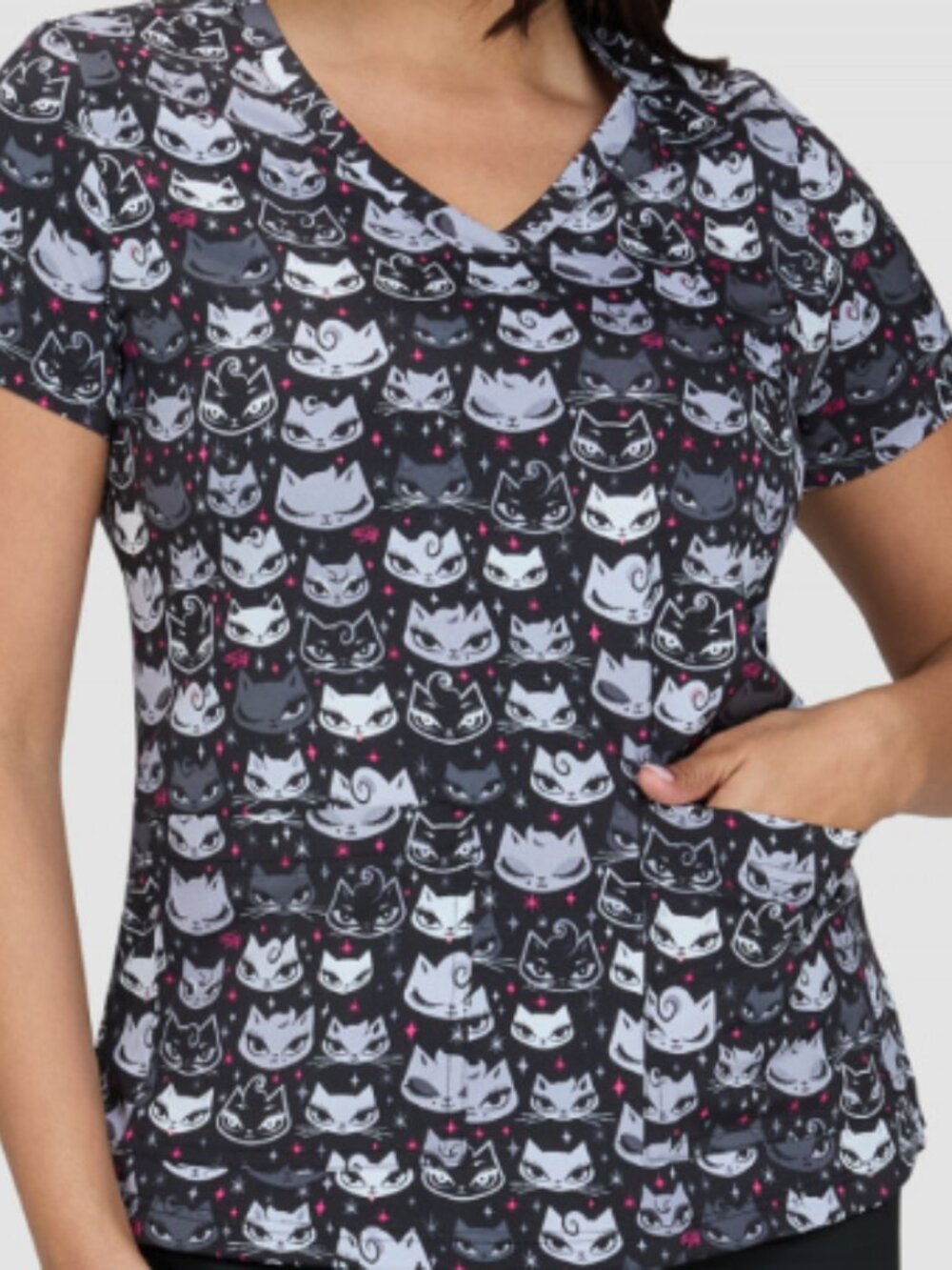 Koi Artist Series Leslie Print V-Neck